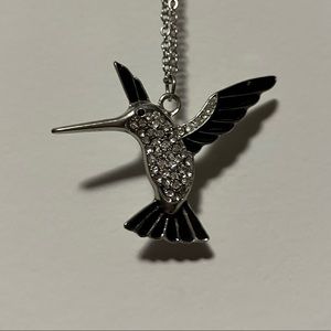 3/$15 Hummingbird Pendant Charm Rhinstones Long Chain Detail Necklace C